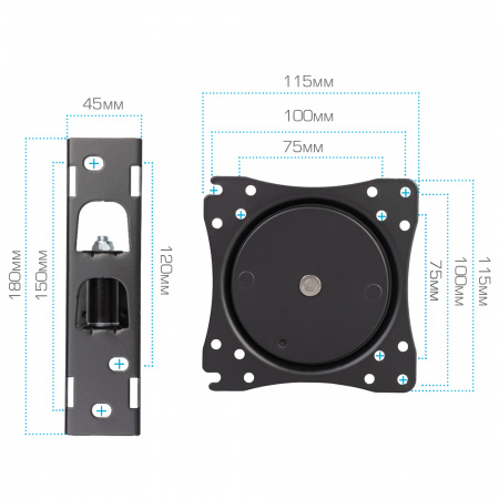 Настенный кронштейн для LED/LCD телевизоров VLK TRENTO-103 BLACK 