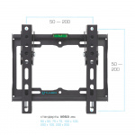 Настенный кронштейн для LED/LCD телевизоров TUAREX OLIMP-116 BLACK 