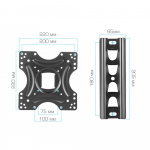 Настенный кронштейн для LED/LCD телевизоров ARM MEDIA LCD-405 BLACK 