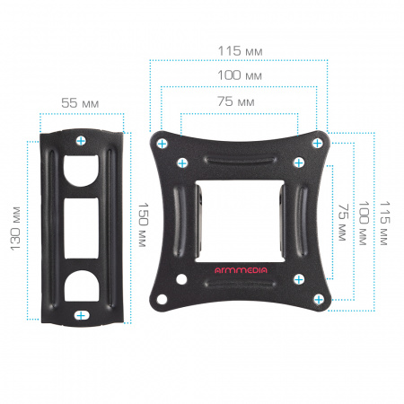 Настенный кронштейн для LED/LCD телевизоров ARM MEDIA LCD-104 BLACK 