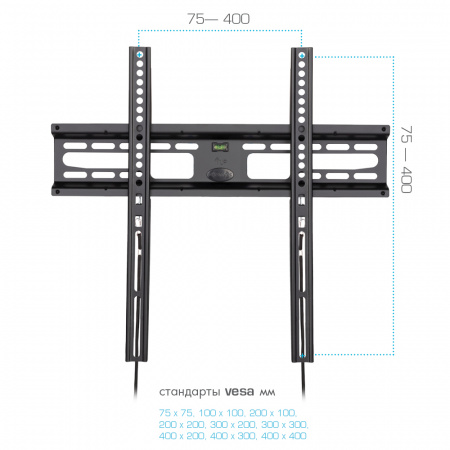 Настенный кронштейн для LED/LCD телевизоров KROMAX FLAT-3 BLACK 