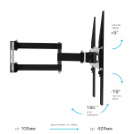 Кронштейн для LED/LCD телевизоров Arm media PT-15 BLACK 