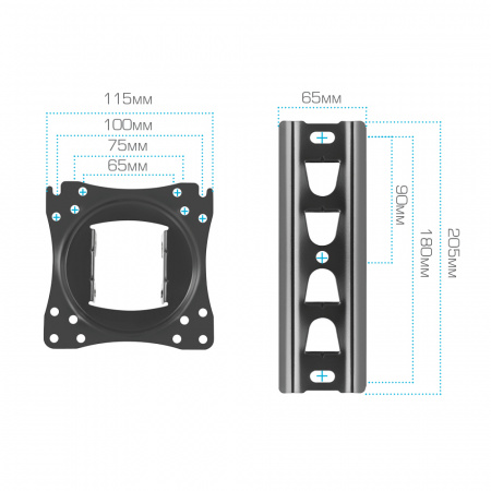 Настенный кронштейн для LED/LCD телевизоров ARM MEDIA LCD-202 BLACK 