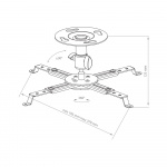 Потолочный кронштейн для проекторов KROMAX PROJECTOR-30 GREY TITAN