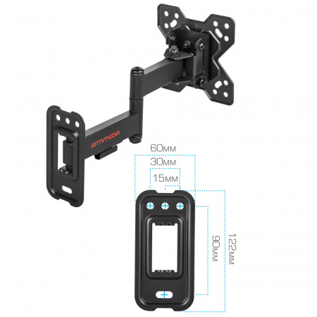 Настенный кронштейн для LED/LCD телевизоров ARM MEDIA MARS-6 BLACK 